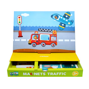 Mideer Magnet Puzzle Game for Curious and Imaginative Kids Magnets Traffic Educational Toys for Children