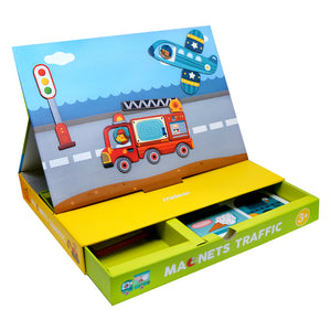 Mideer Magnet Puzzle Game for Curious and Imaginative Kids Magnets Traffic Educational Toys for Children