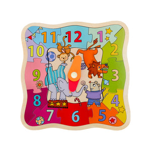 Mideer Kid's Puzzle Toy Jigsaw Circus Clock Educational Toy