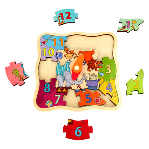 Mideer Kid's Puzzle Toy Jigsaw Circus Clock Educational Toy