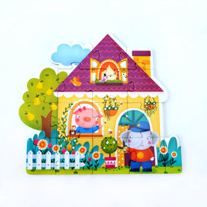 Mideer 4 in 1 Puzzle Fairy Town Educational Toy