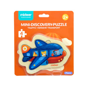 Mideer Creative Puzzle Toy Mini-Discovery-Puzzle Plane for Preschool Kids