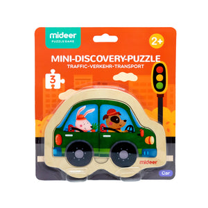 Mideer Creative Puzzle Toy Mini-Discovery-Puzzle Car for Preschool Kids