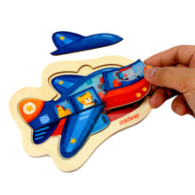 Load image into Gallery viewer, Mideer Creative Puzzle Toy Mini-Discovery-Puzzle Plane for Preschool Kids
