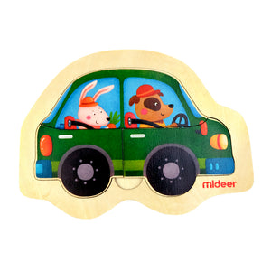 Mideer Creative Puzzle Toy Mini-Discovery-Puzzle Car for Preschool Kids