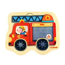 Load image into Gallery viewer, Mideer Creative Puzzle Toy Mini-Discovery-Puzzle Fire Engine for Preschool Kids
