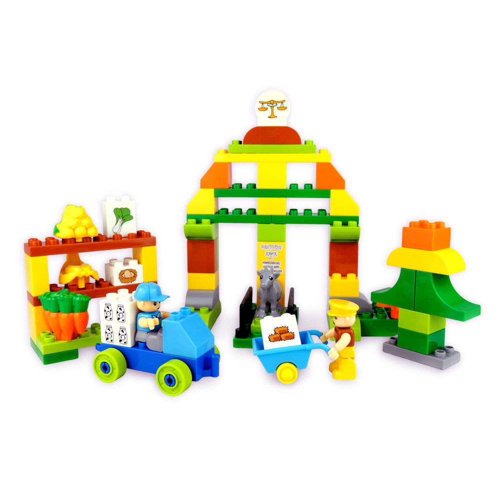 HPD Building Blocks Set 73 pc - The Proud Weight - Milk, Goat, Farm, Farmers, Egg and More!