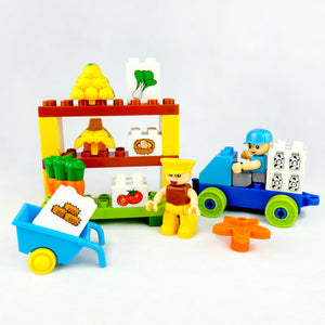 HPD Building Blocks Set 73 pc - The Proud Weight - Milk, Goat, Farm, Farmers, Egg and More!
