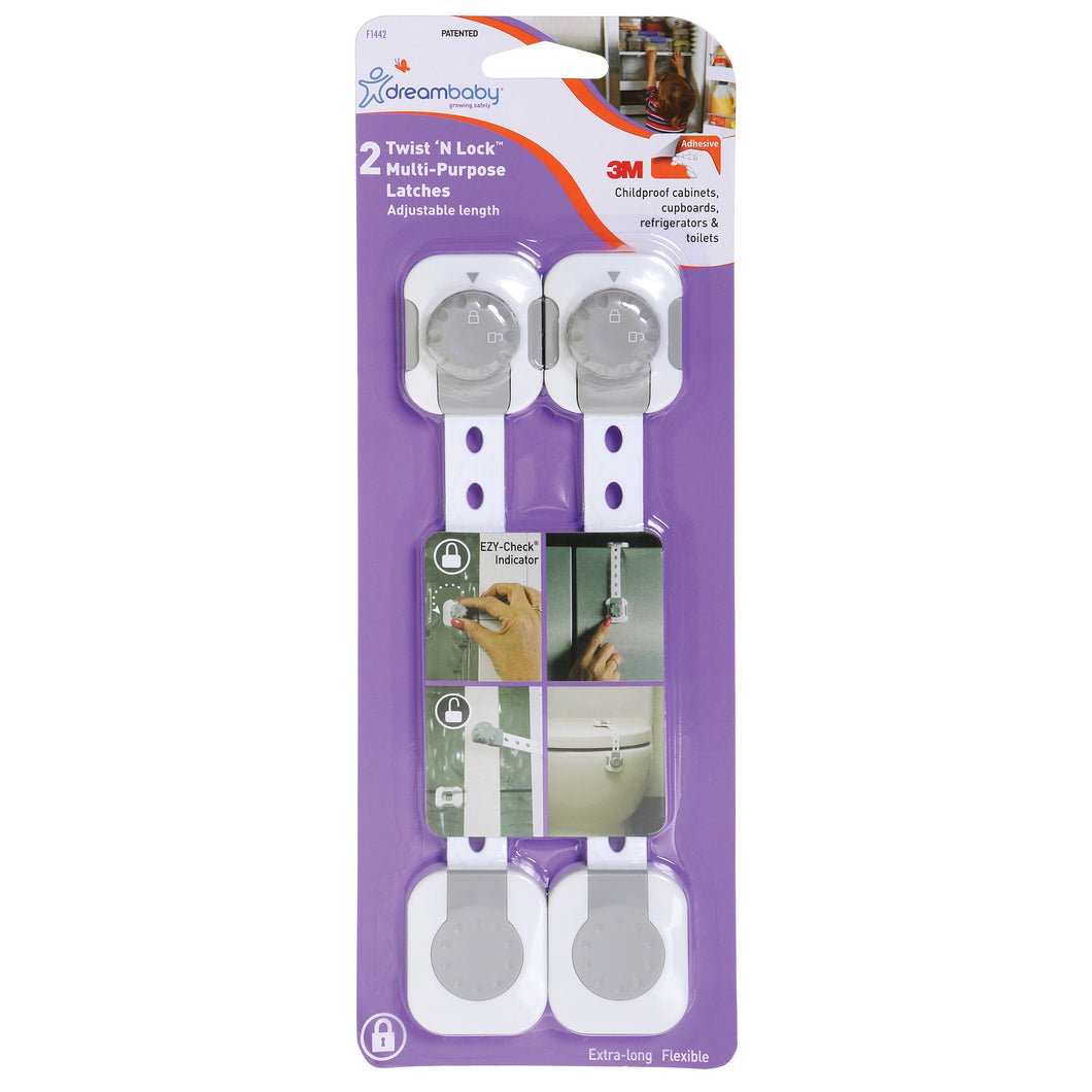 Dreambaby Twist ‘N’ Lock Multi-Purpose Latch (2 Pieces)