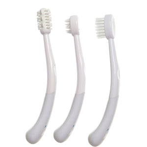 Dreambaby Toothbrush Set 3 Stage White - For young gums and developing teeth