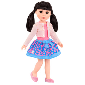 Glitter Girls Getting Glittery Charming Cardigan and Skirt Regular Outfit - 14 inch Doll Clothes and Accessories for Girls Age 3 and Up