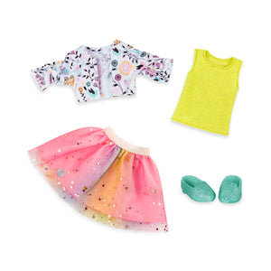 Glitter Girls Shimmer Glimmer Urban Top & Tutu Regular Outfit - 14" Doll Clothes & Accessories For Girls Age 3 & Up