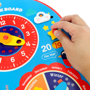 Mideer Kids Puzzle Clock Toy Multifunctional Educational Clock Toy for Children