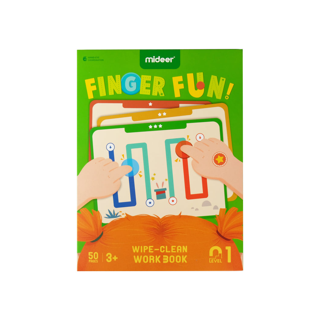 MiDeer Wipe Clean Activity Workbook for Kids - Finger Fun
