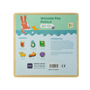MiDeer Wooden Pegged Puzzles for Kids 2 years and Up