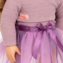 Load image into Gallery viewer, 18 inches Doll - Our Generation Savannah with Two-Tone Purple Ballet Tutu
