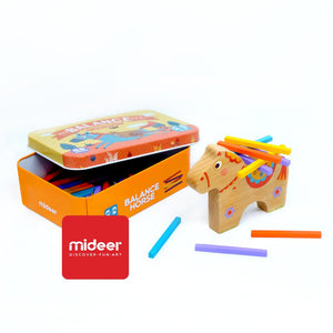 Mideer Stacking Balance Game Wooden Horse Toy for Kids Toddler Educational Toy