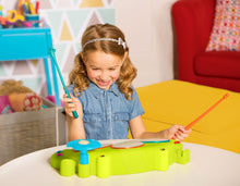 Load image into Gallery viewer, B. Toys Frog Drum with 7 Musical Sounds for Kids 2 years and Up
